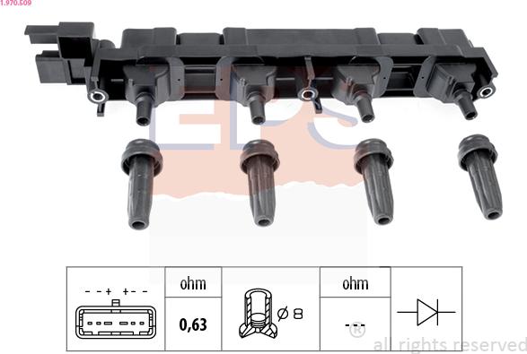 EPS 1.970.509 - Запалителна бобина vvparts.bg