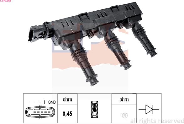 EPS 1.970.398 - Запалителна бобина vvparts.bg