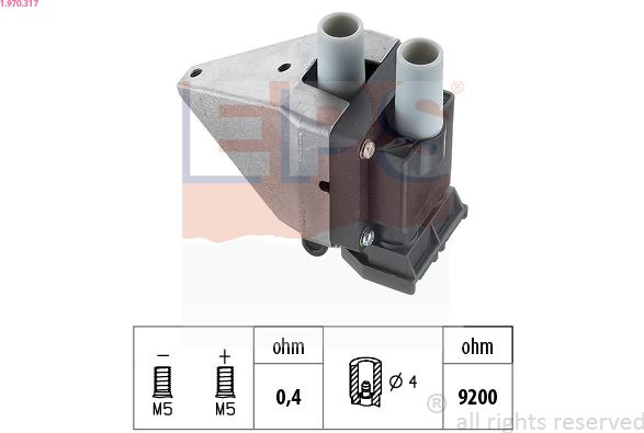 EPS 1.970.317 - Запалителна бобина vvparts.bg