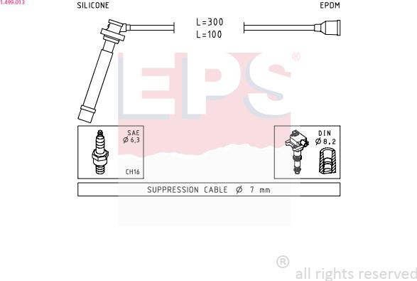 EPS 1.499.013 - Комплект запалителеи кабели vvparts.bg