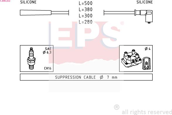 EPS 1.499.252 - Комплект запалителеи кабели vvparts.bg