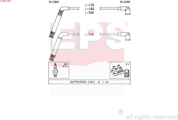 EPS 1.499.208 - Комплект запалителеи кабели vvparts.bg