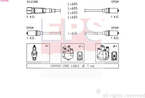 EPS 1.500.965 - Комплект запалителеи кабели vvparts.bg