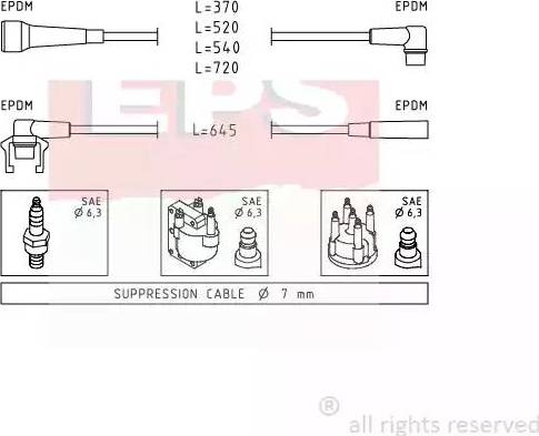 EPS 1.500.537 - Комплект запалителеи кабели vvparts.bg
