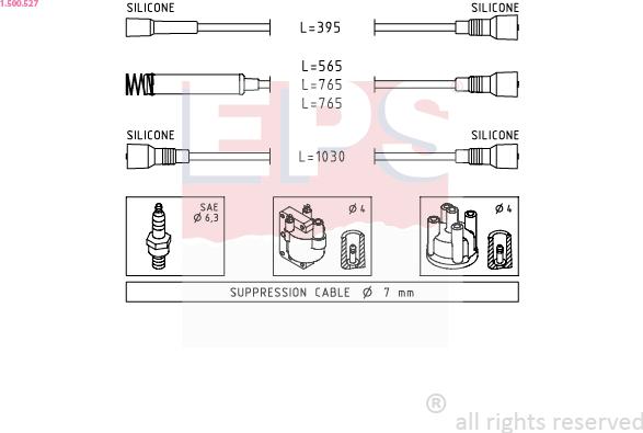 EPS 1.500.527 - Комплект запалителеи кабели vvparts.bg