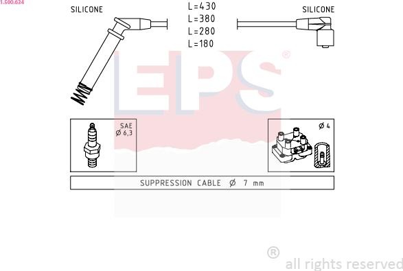 EPS 1.500.634 - Комплект запалителеи кабели vvparts.bg