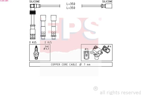 EPS 1.501.491 - Комплект запалителеи кабели vvparts.bg