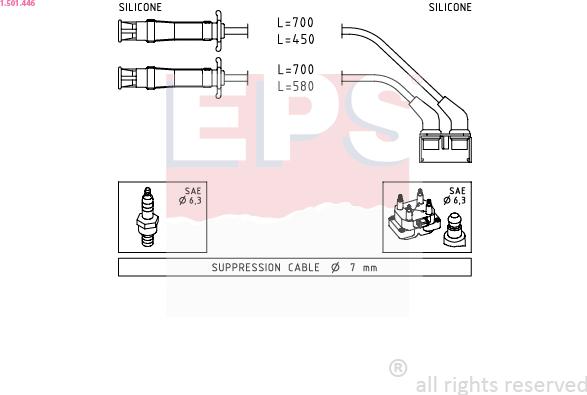 EPS 1.501.446 - Комплект запалителеи кабели vvparts.bg