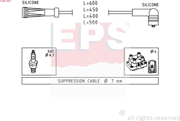 EPS 1.501.447 - Комплект запалителеи кабели vvparts.bg