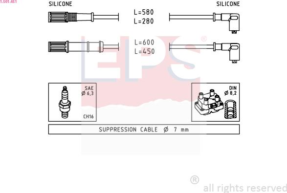 EPS 1.501.451 - Комплект запалителеи кабели vvparts.bg