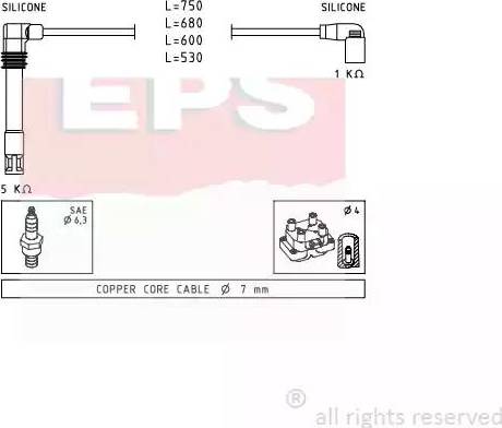 EPS 1.501.468 - Комплект запалителеи кабели vvparts.bg