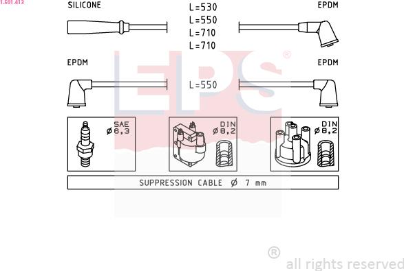 EPS 1.501.413 - Комплект запалителеи кабели vvparts.bg