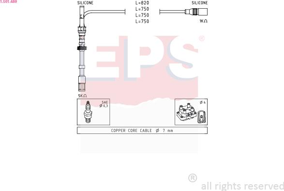 EPS 1.501.489 - Комплект запалителеи кабели vvparts.bg