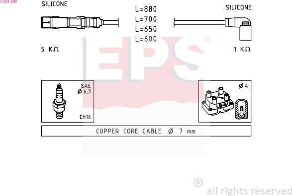 EPS 1.501.595 - Комплект запалителеи кабели vvparts.bg