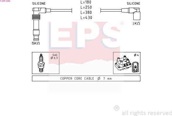 EPS 1.501.562 - Комплект запалителеи кабели vvparts.bg
