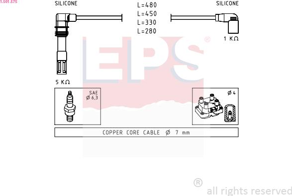 EPS 1.501.575 - Комплект запалителеи кабели vvparts.bg