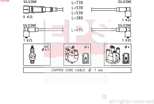 EPS 1.501.640 - Комплект запалителеи кабели vvparts.bg