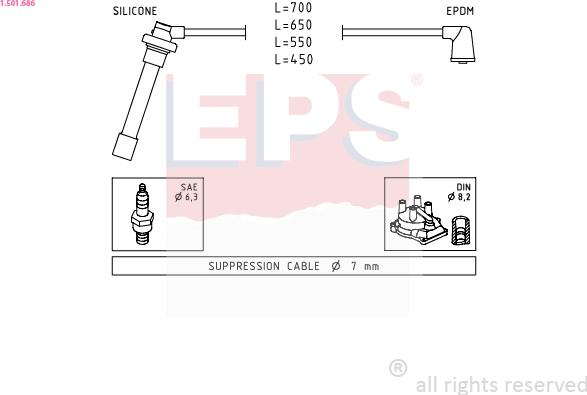 EPS 1.501.686 - Комплект запалителеи кабели vvparts.bg