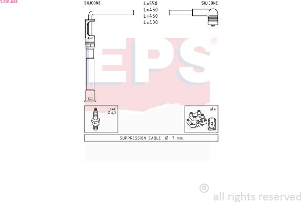 EPS 1.501.681 - Комплект запалителеи кабели vvparts.bg