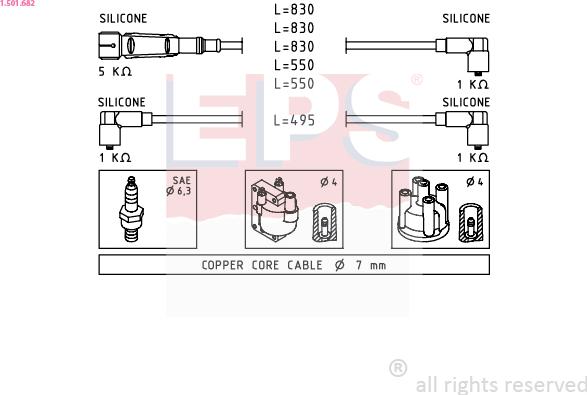 EPS 1.501.682 - Комплект запалителеи кабели vvparts.bg