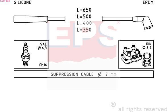 EPS 1.501.851 - Комплект запалителеи кабели vvparts.bg