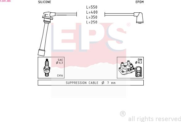 EPS 1.501.385 - Комплект запалителеи кабели vvparts.bg