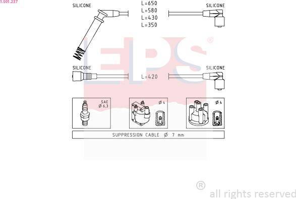 EPS 1.501.237 - Комплект запалителеи кабели vvparts.bg
