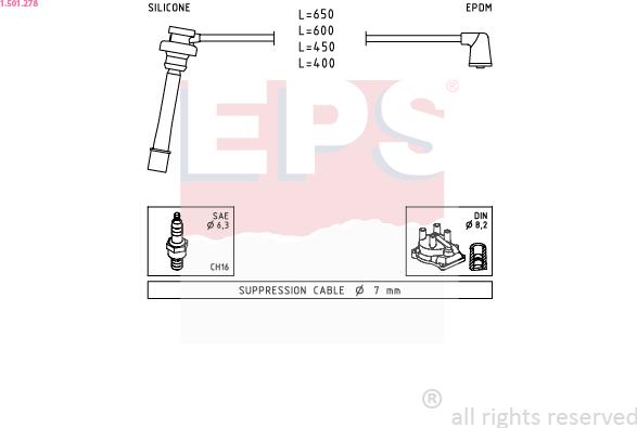 EPS 1.501.278 - Комплект запалителеи кабели vvparts.bg