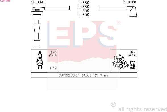 EPS 1.501.709 - Комплект запалителеи кабели vvparts.bg