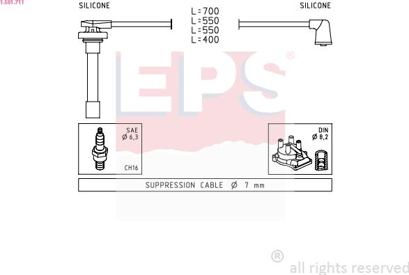 EPS 1.501.711 - Комплект запалителеи кабели vvparts.bg