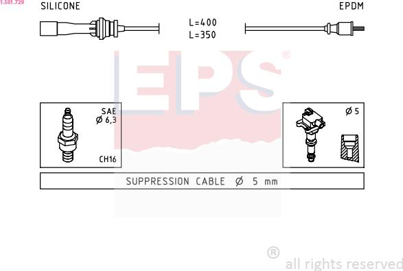 EPS 1.501.729 - Комплект запалителеи кабели vvparts.bg