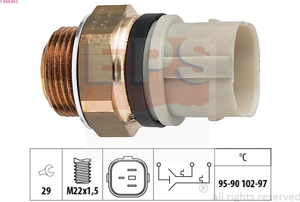 EPS 1.850.652 - Термошалтер, вентилатор на радиатора vvparts.bg