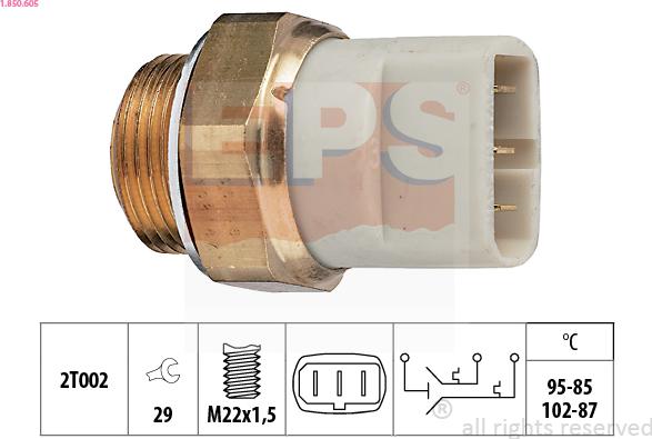 EPS 1.850.605 - Термошалтер, вентилатор на радиатора vvparts.bg