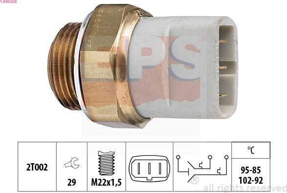 EPS 1.850.635 - Термошалтер, вентилатор на радиатора vvparts.bg