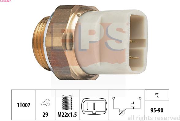 EPS 1.850.027 - Термошалтер, вентилатор на радиатора vvparts.bg