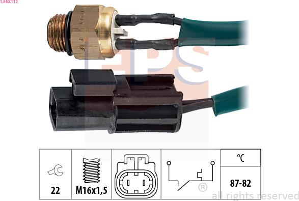 EPS 1.850.112 - Термошалтер, вентилатор на радиатора vvparts.bg