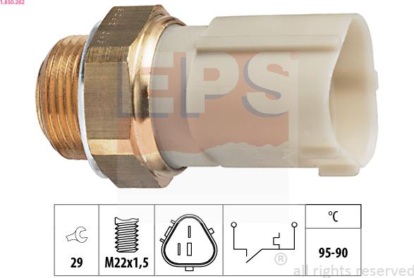 EPS 1.850.262 - Термошалтер, вентилатор на радиатора vvparts.bg