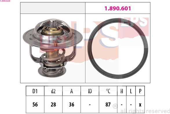 EPS 1.880.828 - Термостат, охладителна течност vvparts.bg