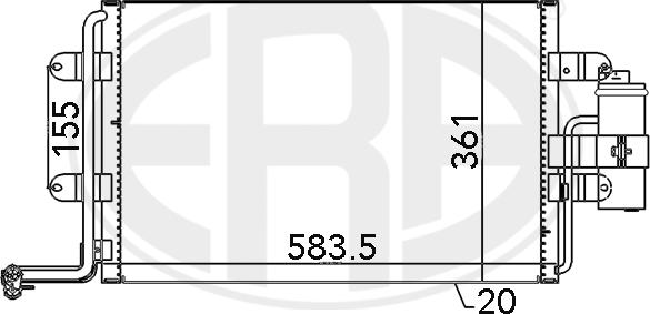 ERA 667062 - Кондензатор, климатизация vvparts.bg