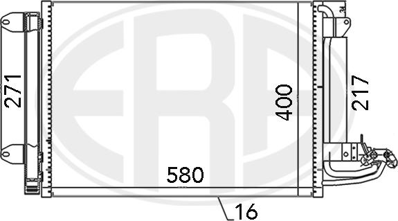 ERA 667003 - Кондензатор, климатизация vvparts.bg