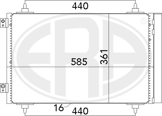 ERA 667016 - Кондензатор, климатизация vvparts.bg