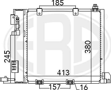 ERA 667011 - Кондензатор, климатизация vvparts.bg