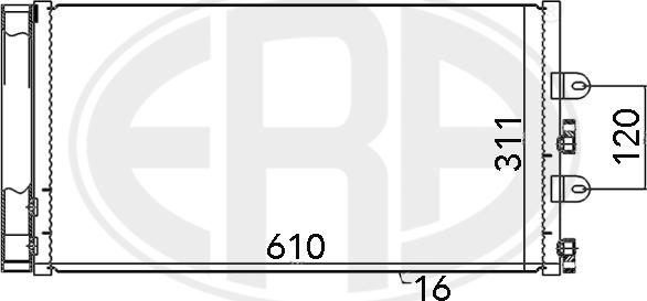 ERA 667018 - Кондензатор, климатизация vvparts.bg