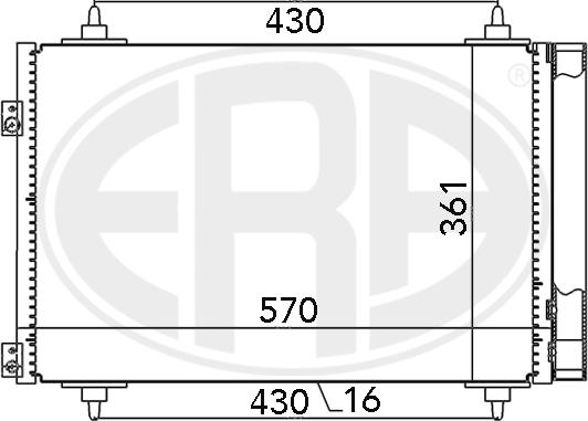 ERA 667013 - Кондензатор, климатизация vvparts.bg