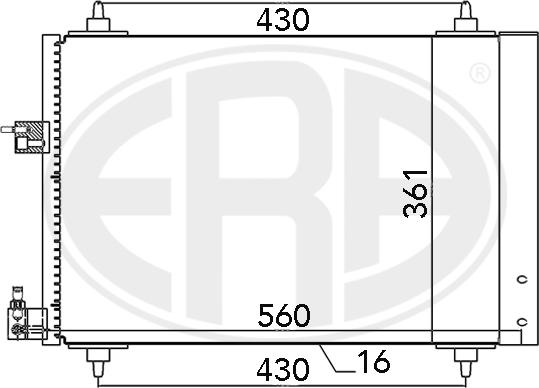 ERA 667039 - Кондензатор, климатизация vvparts.bg