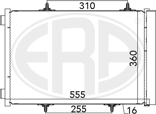 ERA 667025 - Кондензатор, климатизация vvparts.bg