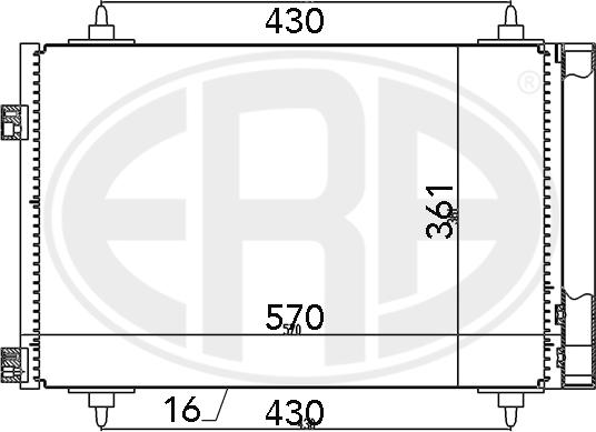 ERA 667078 - Кондензатор, климатизация vvparts.bg