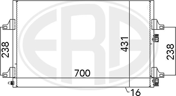 ERA 667106 - Кондензатор, климатизация vvparts.bg