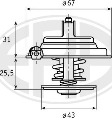 ERA 350204 - Термостат, охладителна течност vvparts.bg