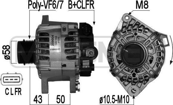 ERA 209004A - Генератор vvparts.bg